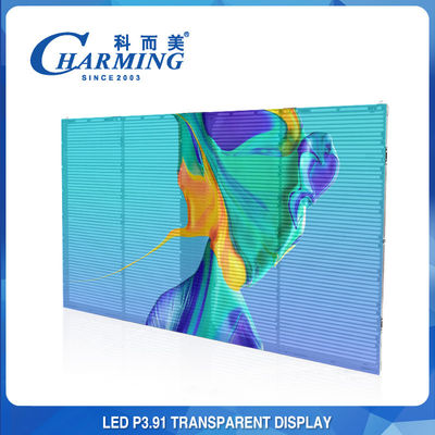 Immagine all'aperto dell'interno P3.91 LED dello schermo trasparente leggero di RGB chiara