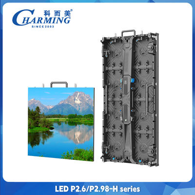Interno P2.6 Noleggio schermo a LED Leggio di alluminio Mantenimento frontale LED Video Wall